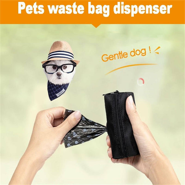 Dog Poop Bag Holder Pet Puppy Garbage Waste Pick Up Bags Dispenser Pouch Outdoor