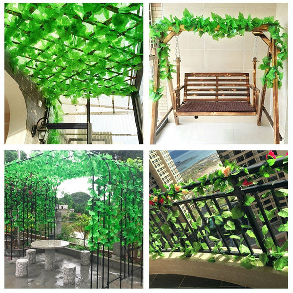 UP 60X Artificial Ivy Vine Fake Foliage Hanging Leaf Garland Plant Party Decor
