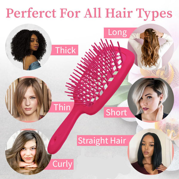 Detangling Hair Brush Remove Tangle Detangle Massage Hollow Comb For All Hair