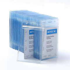 20x Clear Plastic ID CARD HOLDER POUCH Lanyard Work BADGE With Ziplock Quantity
