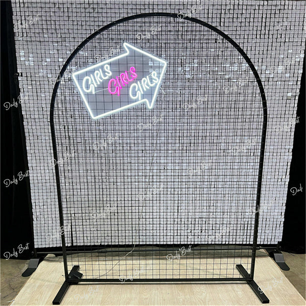 60x51cm Girls LED Neon Lights Sign Board Acrylic Party Wedding Battery Operated