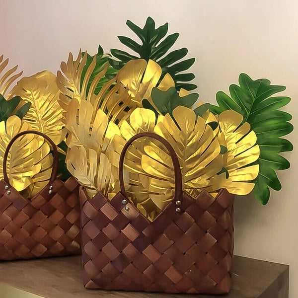 Artificial Tropical Hawaiian Palm Leave Mallow Leaf Wedding Birthday Party Decor