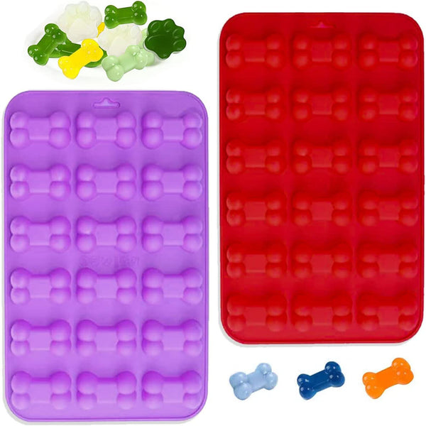3PCS Silicone Puppy Dog Bone Baking Molds Ice Chocolate Biscuit Cookie Cake Mold