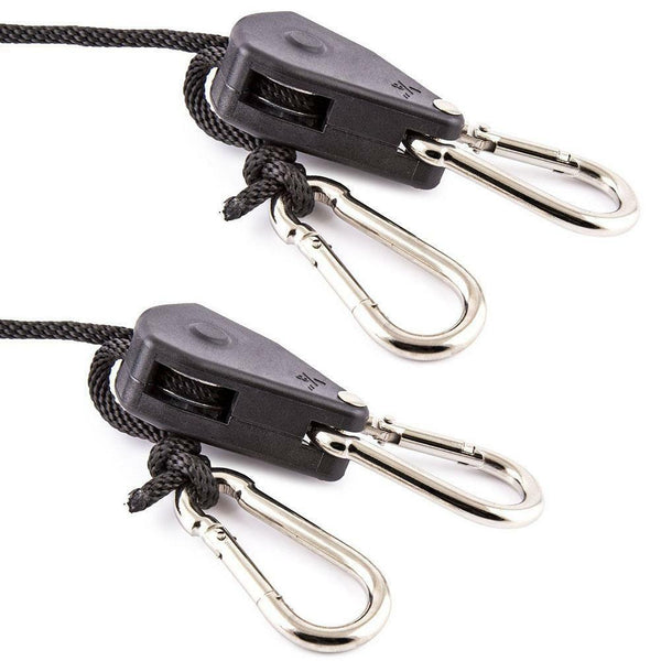 2-8PCS Adjustable Grow Light Hangers Rope Clip Hanger Ratchet For Growing Tent