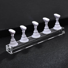 Magnetic Nail Tip Display Stand Holder Practice Set Art Training Tool Finger AU