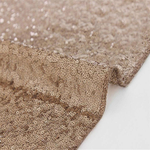 2x 275cm Champagne Sequin Table Runners Cloth Wedding Party Tablecover Tableclot