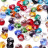 20 x octagon beads mixed colours crystal glass suncatchers mobiles 14mm 2 holes