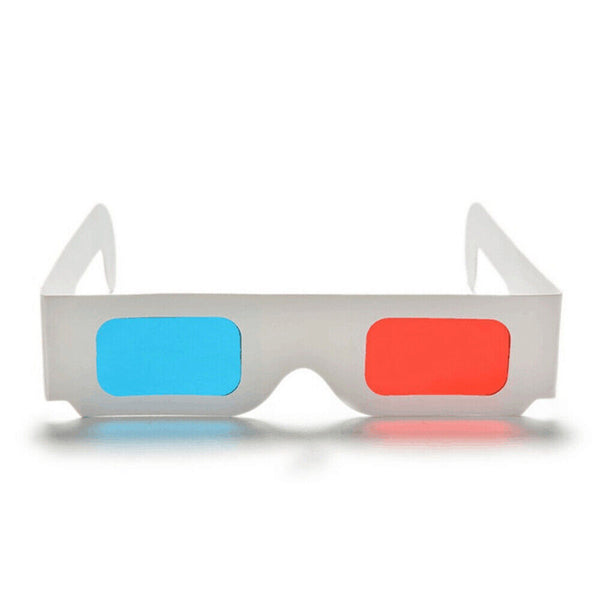 3D Glasses x 2 Red Cyan ~ Blue Free Postage Brand New Never Used