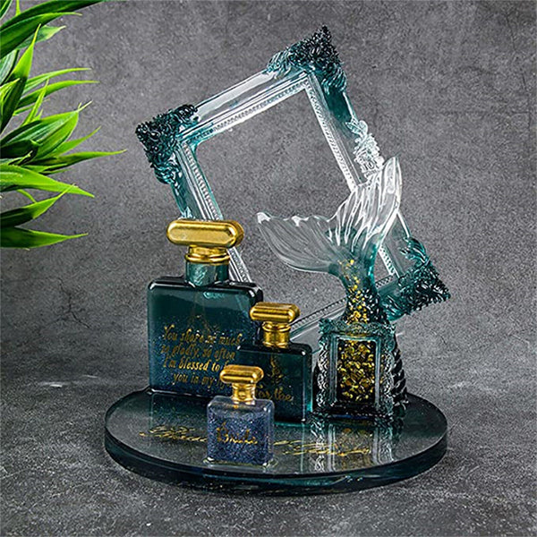 2PCS Silicone Perfume Bottle Patch Mold DIY Making Crystal Epoxy Resin Crystal