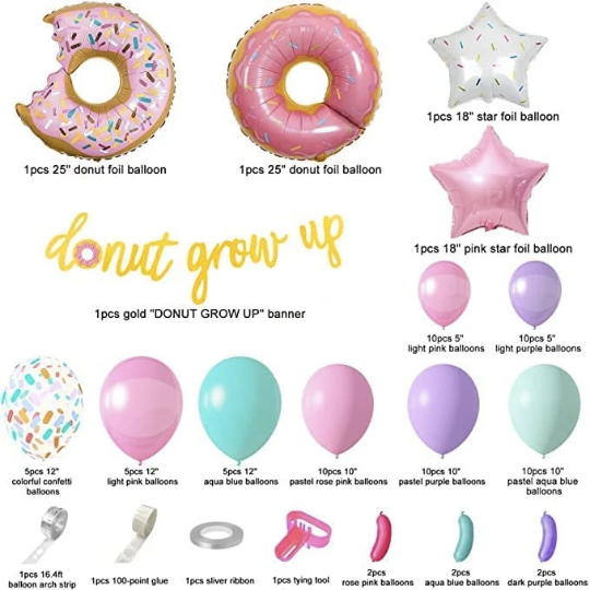 Donut Arch Balloon Set Party Supplies Garland Baby Shower Birthday Decoration