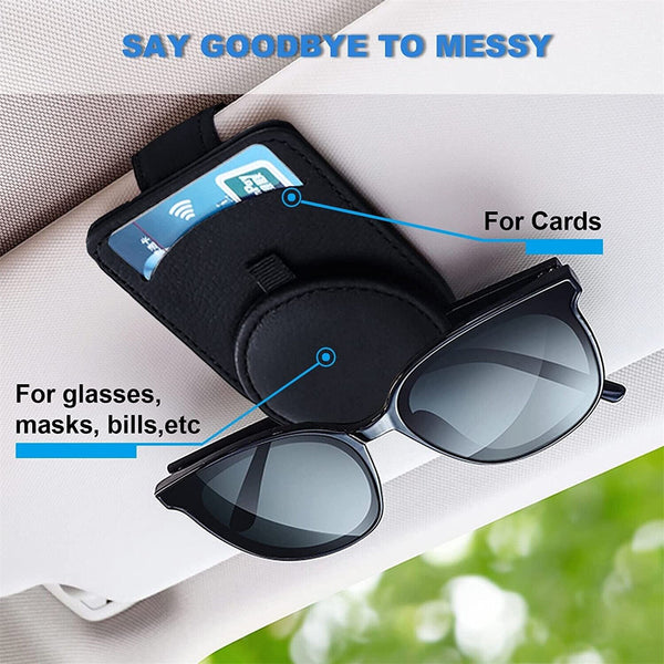 Car Vehicle Accessory Sun Visor Sunglasses Eye Glasses Card Pen Holder Stor Clip