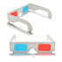 3D Glasses x 2 Red Cyan ~ Blue Free Postage Brand New Never Used