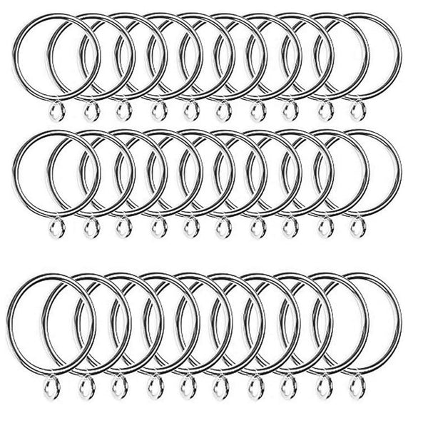 Up 100X Curtain Rings Hooks Window Multipurpose Metal Plastic Clips Ring Hanging