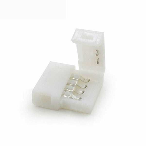 4 Pin 10mm End Connector Clips for LED Strip lights No Soldering 3528 5050 RGB