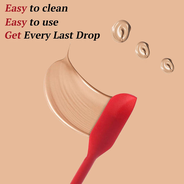 Silicone Mini Spatula Jar Scraper Scoop Tip Long Double Headed Cosmetic Spoon AU