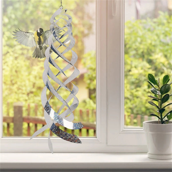 3/6PCS Rotating Reflective Rod Bird Repeller Bird Spiral Reflectors Scare Tools