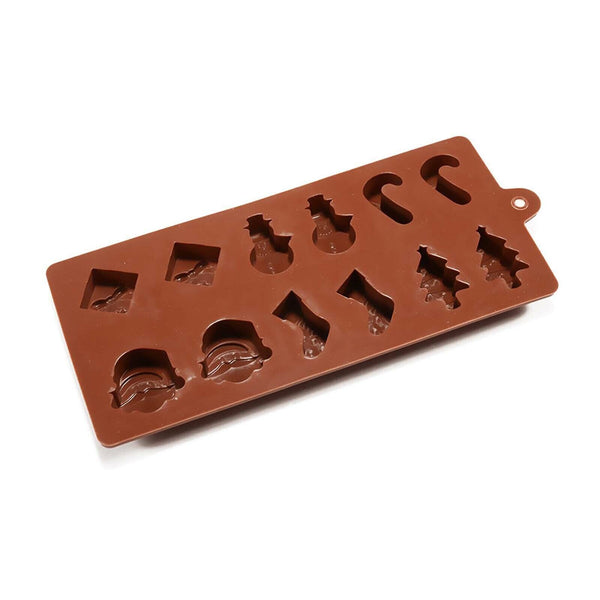 Christmas Cookies Cake Mould Jelly Silicone Chocolate Baking Mold Soap Ice Tray