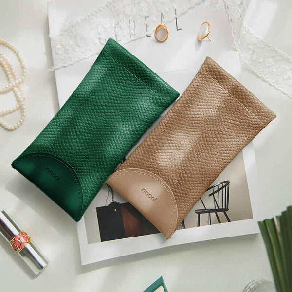 Mouth Snapped Sunglasses Eyeglass Glasses Case Soft Pouch Bag Pocket Spectacle