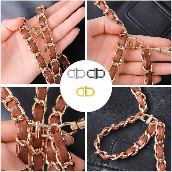 10Pcs Metal Buckle Clip Bag Belt Shoulder Strap Chain Adjustable Shorten Hook AU
