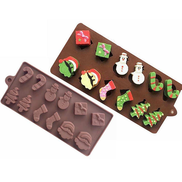 Christmas Cookies Cake Mould Jelly Silicone Chocolate Baking Mold Soap Ice Tray
