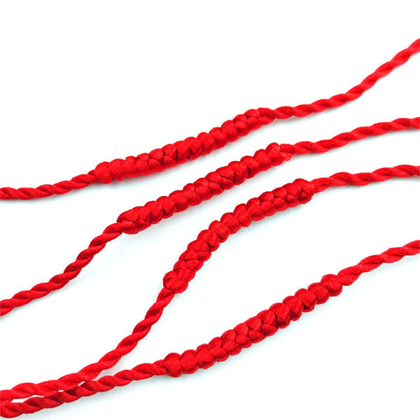 10 Handmade Lucky Red String Tibetan Woven Braided Protection Bracelet Adjustabl - Lets Party