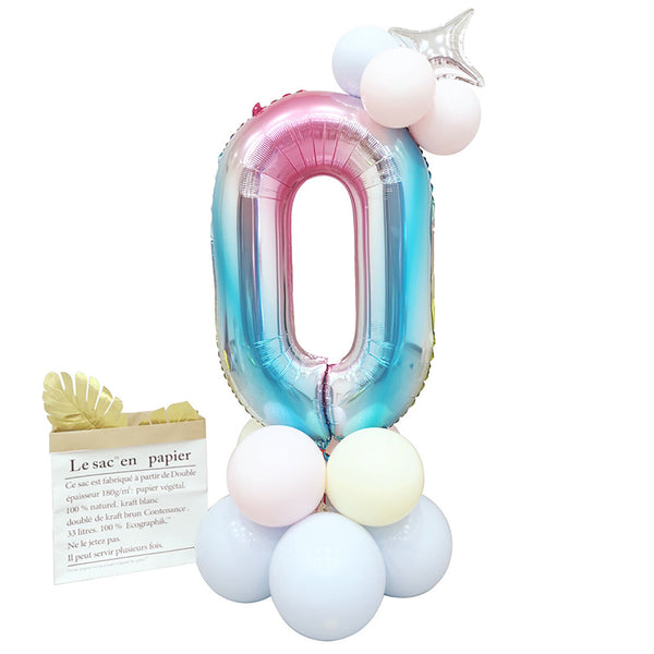 81cm 32'' Jumbo Iridescent Number Foil Balloon Birthday Party Decoration Wedding