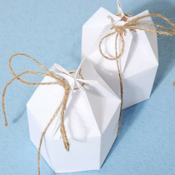 50Pcs Xmas Candy Gift Box Bag Pillow Favor Kraft Paper Gift Favour Wedding Party