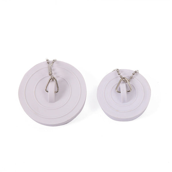 2X Multi Fit Plug Bath Sink 50mm and 40 mm Basin Easy Squeeze Lift Combined Pack
