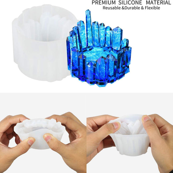 1/2X Resin Candle Holder Molds Silicone Candlestick Mould Epoxy Casting Mold AUS