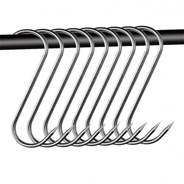 30Pcs S-Shaped Meat Hook Heavy Duty Stainless Steel Butcher Hooks Hanging Beef