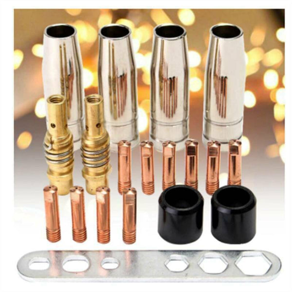 19X MB-15AK MIG/MAG M6 Welding Torch Welder Contact Tips Holder Gas Nozzle NewAU