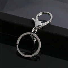 20PCS Silver Swivel Lobster Clasp Trigger Clip Key Ring Keychain Split Rings DIY