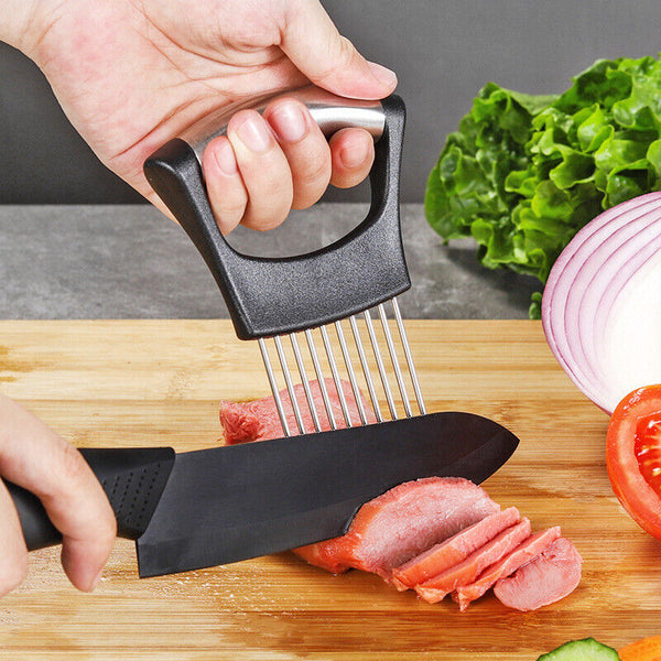Food Slice Assistant Onion Slicer Cutter Fish Meat Potato Vegetable Holder AU