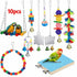 10pcs Parrot Hanging Swing Bird Cage Toys Parakeet Cockatiel Budgie Harness Toys