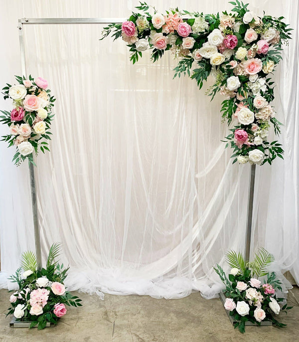 4PCS Set Artificial Flower Runner Arrangement Panel Wall Rose DIY Wedding Party