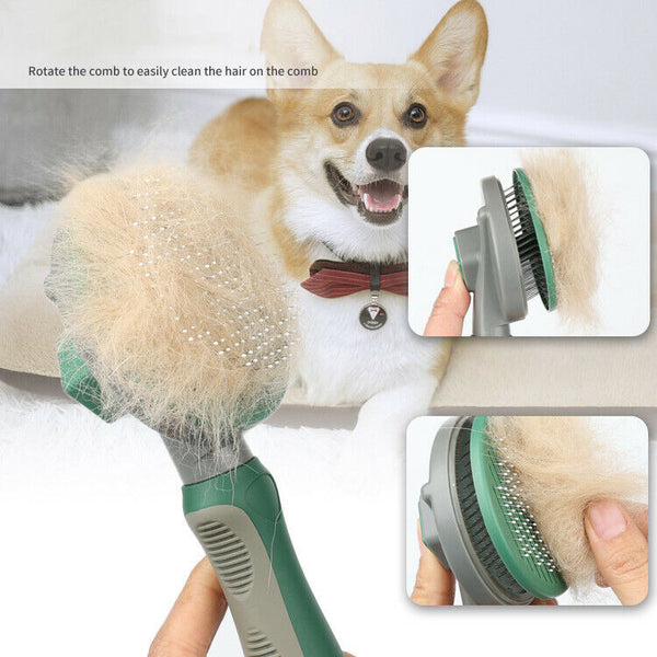 Pet Dog Cat Grooming Comb Brush Tool Gently Removes Loose Undercoat Knots Mats