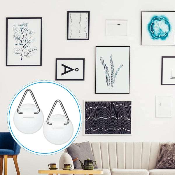 Disc Plate Hangers Picture Hanging Self Adhesive Stick on Invisible Hooks