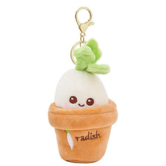 Lifelike Plants Potted Radish Stuffed Plush Toys Cartoon Plants Kid Keychain AU