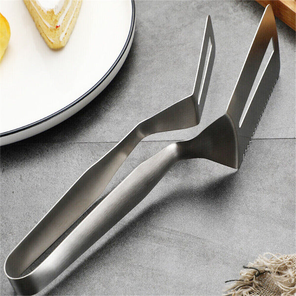 Barbecue Grill Food Clip Ice Tong Meat Salad Clamp Stainless Steel BBQ Tongs