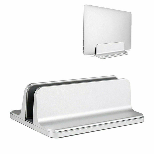 Aluminum Vertical Laptop Stand Desktop Holder Space-Save Shelf For Macbook iPad