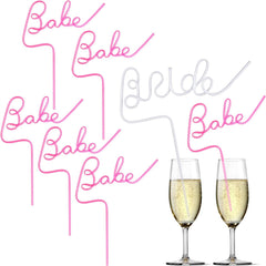 2PCS Hens Party Bride to Be Willy Penis Drinking Straws Bachelorette White Pink