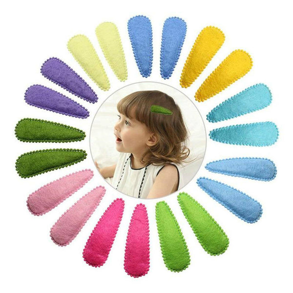 10X Snap Clips Baby Girl Toddler Linen Small Bow Fringe Hair Clip Accessory New