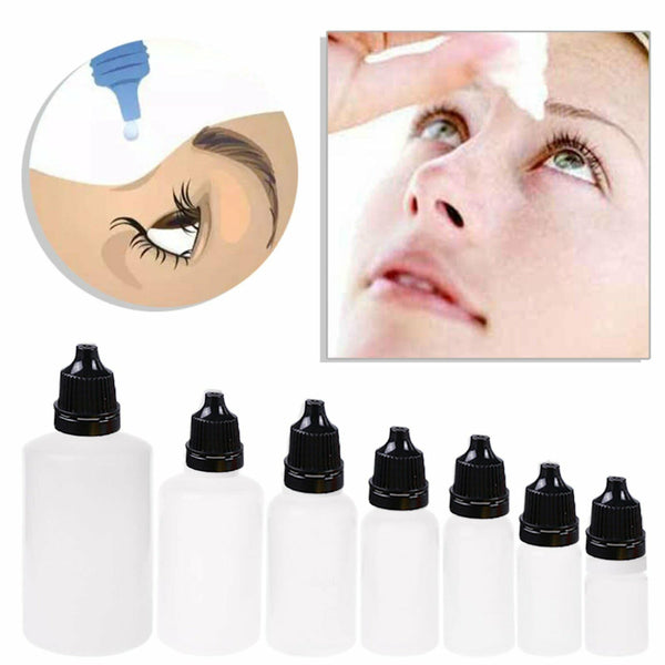 50Pcs Empty Plastic Squeezable Dropper Bottles Liquid Eye Drops Oil Containers