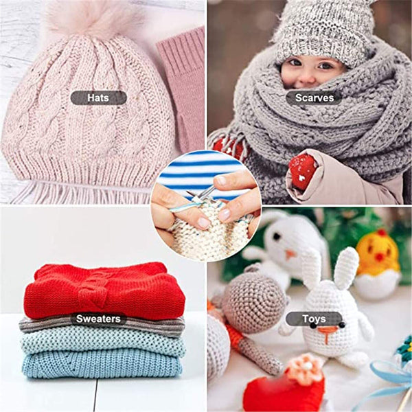 11-55X 80cm Circular Knitting Needles Set Stainless Size 1.5mm- 5mm Knit Needles