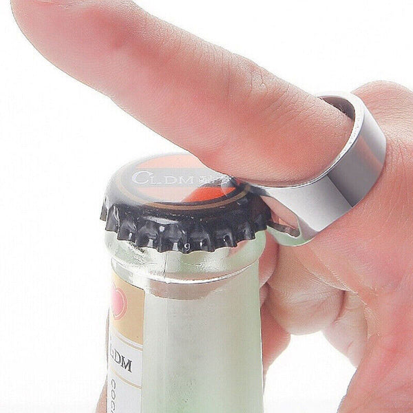 New Stainless Steel Bottle Opener Ring Super Cool Novelty Gift Idea Bottle open