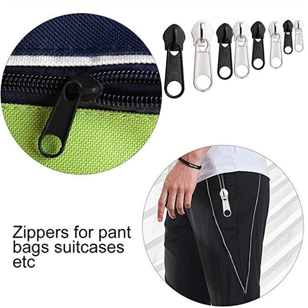 84PCS Zipper Replacement Head Zipper Repair Kit  Fix Zip Slider NEW