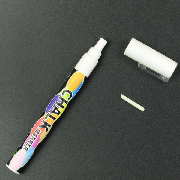 2X3mm Liquid Chalk Marker Pens Dual Nib White LED Writing Board Glass Pen Window - Lets Party