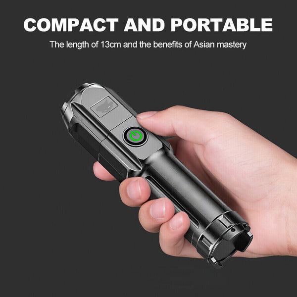 Waterproof USB Rechargeable 990000LM CREE LED Tactical Flashlight Torch Zoomable