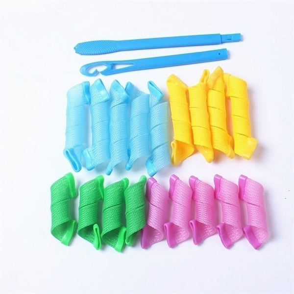 18pcs No Heat Leverage Curlers Formers Spiral Styling Rollers Magic Hair Curler
