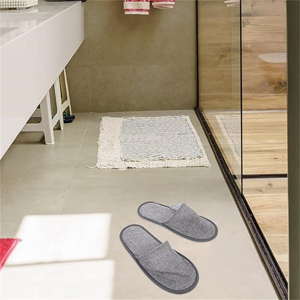 UP 100Pairs Unisex Grey Disposable Slipper SPA Non-Slip Slippers Hotel Household